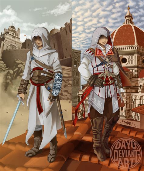 Altair and Ezio by Dayu on DeviantArt