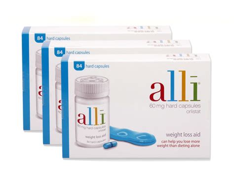 Alli Weight Loss Capsules 60mg 84 Caps, Triple Pack