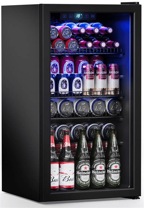 Manastin 120 Can Beverage Refrigerator Cooler 3.2 Cu.ft Mini Fridge ...