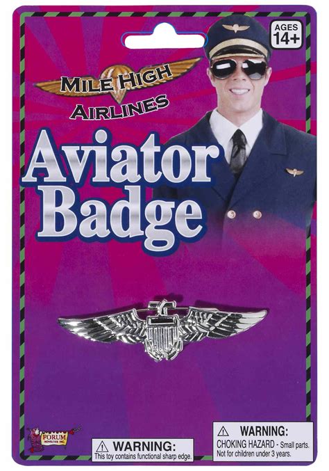 Pilot Wings Emblem Costume Badge