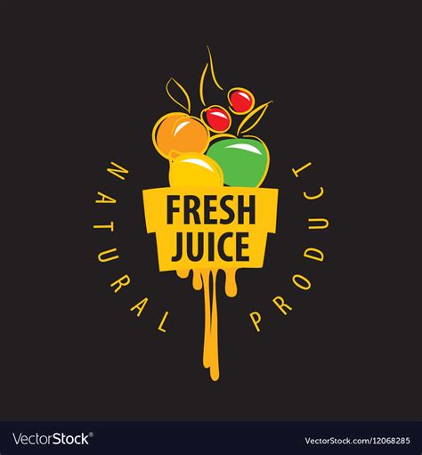 Logo of fresh juice Royalty Free Vector Image - VectorStock