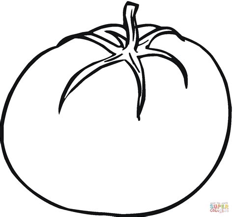 Disegno di Un pomodoro da colorare | Disegni da colorare e stampare gratis