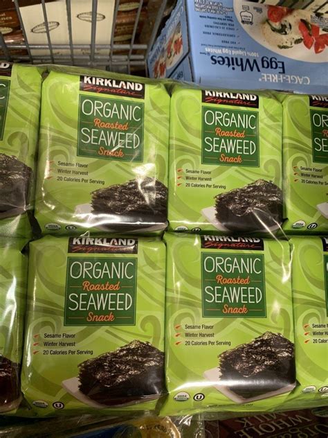 Costco sells their Kirkland Signature Organic Seaweed for $8.99. Scroll ...