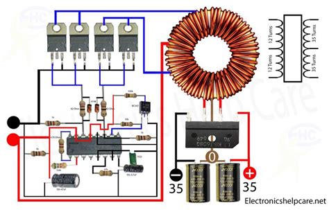 Inverter for amplifier - Electronics Help Care | Electrical circuit diagram, Circuit diagram ...