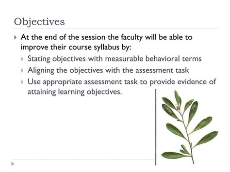 Assessing learning objectives | PPT