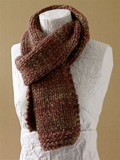 Basic Scarf Pattern (Knit) | Bulky knitting pattern, Crochet mens scarf ...