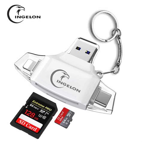 Ingelon SD Card Reader Microsd usb c micro Adapter 4 in 1 carte sd Type ...