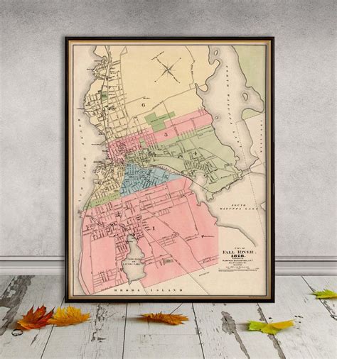 Fall River Map Old City Map Reproduction Map of Fall River - Etsy | Fall river, Vintage maps ...