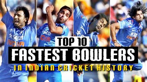 TOP 10 FASTEST BOWLERS IN INDIAN CRICKET HISTORY (2016) - YouTube