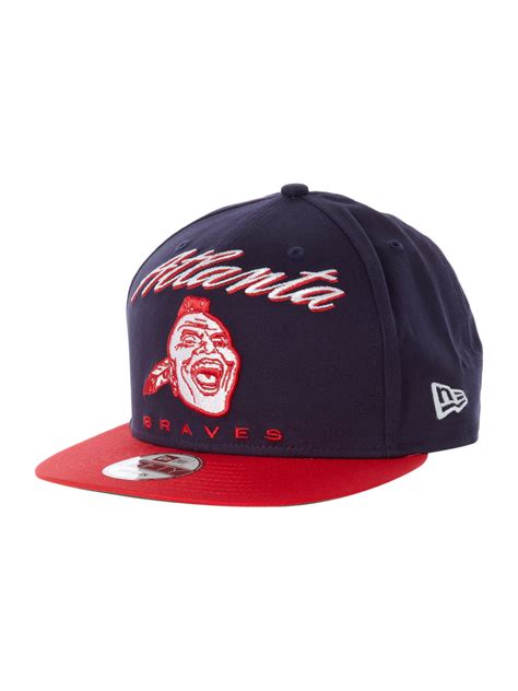 New Era Atlanta Braves 9 Fifty Snap Back Baseball Cap in Blue for Men | Lyst