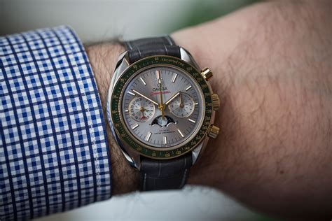 HANDS-ON: We did not expect the steel and gold Omega Speedmaster Moonphase Chronograph to be ...