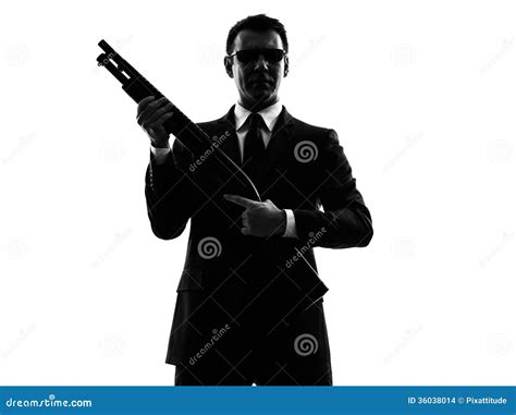 Killer man silhouette stock photo. Image of portrait - 36038014