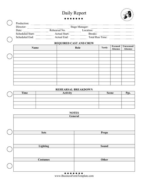 Daily Report Template - Fill Out, Sign Online and Download PDF ...