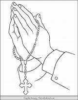 Praying Hands Coloring Page sketch template