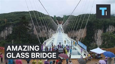 Amazing glass bridge - YouTube