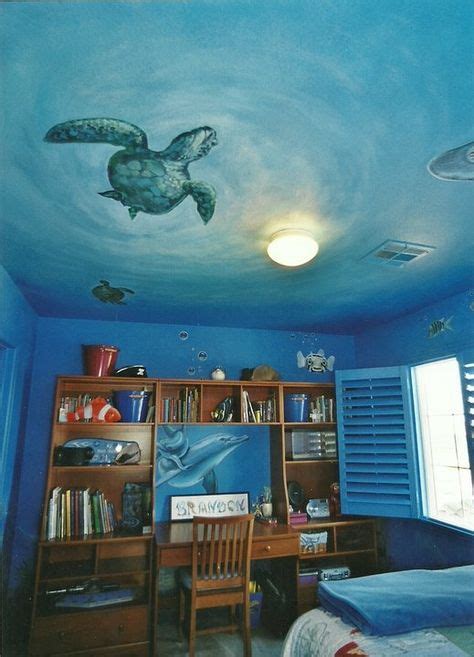 Image result for ocean ceiling mural ideas | Underwater bedroom, Underwater room, Bedroom murals