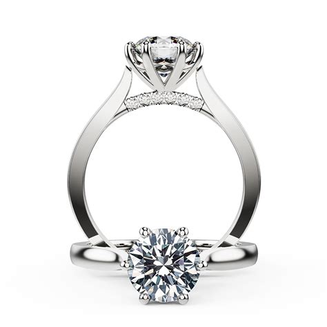 Diamond Bridge Solitaire Engagement Ring - Tailored Jewel