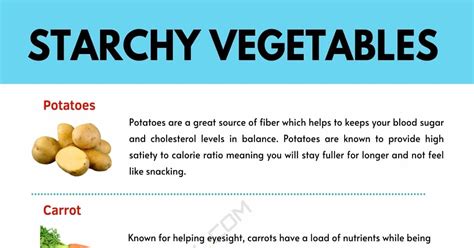 Starchy Vegetables: What Are They and their Benefits? • 7ESL