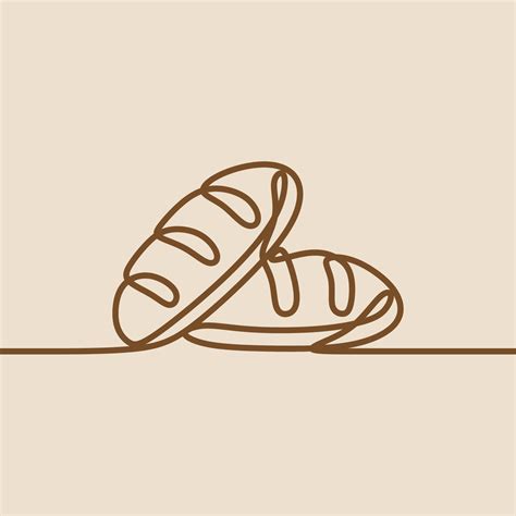 bake bread oneline continuous line art 4847983 Vector Art at Vecteezy