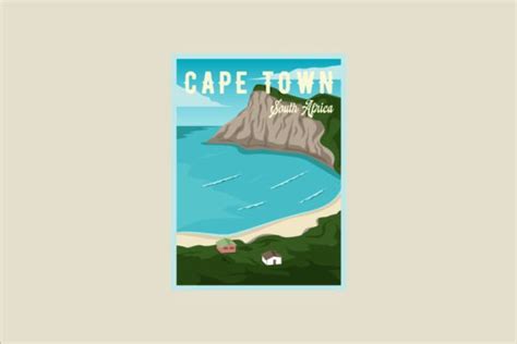 Cape Town Beach Poster Vector Design Graphic by uzumakyfaradita ...