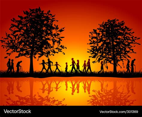 Nature silhouette Royalty Free Vector Image - VectorStock