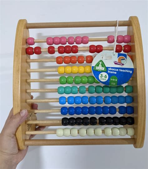 ELC abacus frame wooden counting beads, Babies & Kids, Infant Playtime on Carousell