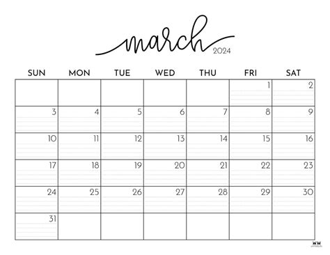 March 2024 Calendar Pdf Printable - Ruth Willow