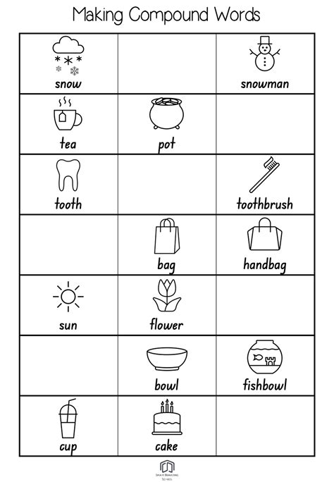 Matching Compound Words Printable Worksheet