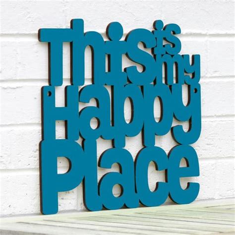 This is My Happy Place Sign | Wood Word Wall Art | Spunkyfluff | Random Acts of Art – Random ...