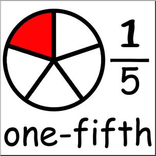 Clip Art: Labeled Fractions: 09 1/9 One Ninth Color I abcteach.com