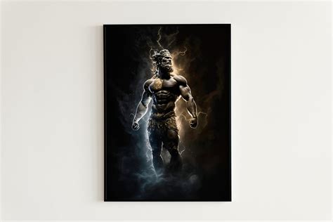 Digital Download Art Mythology Greek God Zeus Wall Art Print - Etsy