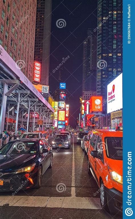 Night View of Times Square, New York Editorial Stock Image - Image of ...