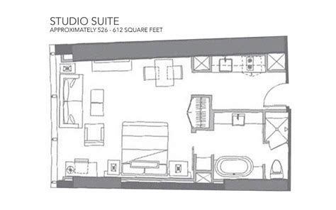 Vdara Studio Parlor Suite Floor Plan | Viewfloor.co