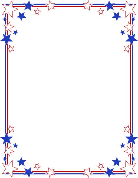 clipart of image can stock patriotic frames bordered with stars and american flag at bottom 20 ...