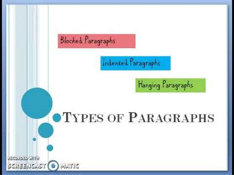 Types of Paragraphs| CSEC EDPM - YouTube