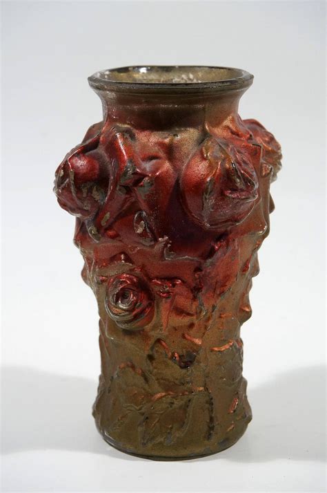 Antique Goofus Glass Vase | Etsy