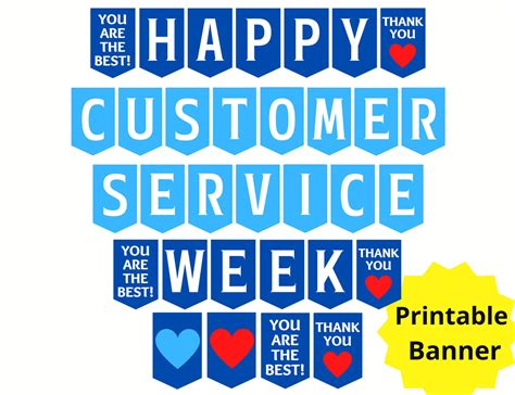 Customer Service Week Printable Banner Customer Service Week - Etsy