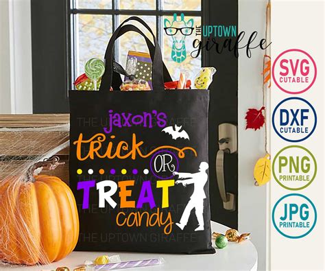 Trick or Treat Bag SVG Halloween Svg Candy Bag Design | Etsy