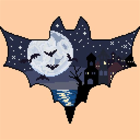 Bat pixel art by SoJinnie on DeviantArt