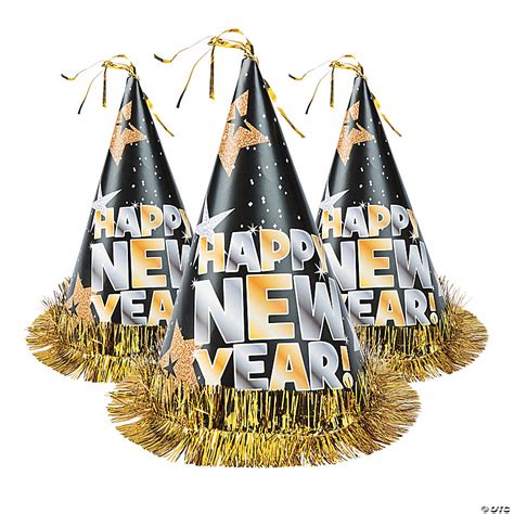 Happy New Year Cone Hats - 12 Pc. | Oriental Trading