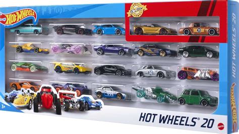 Buy Hot Wheels 20-Pack of 1:64 Scale Toy Sports & Race Cars, Collectible Vehicles (Styles May ...