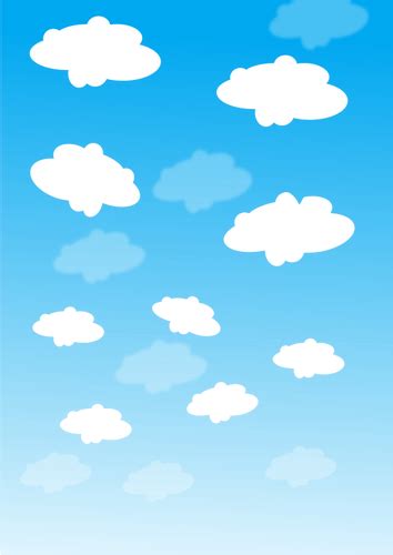 Céu com nuvens vector graphics | Vectores de Domínio Público