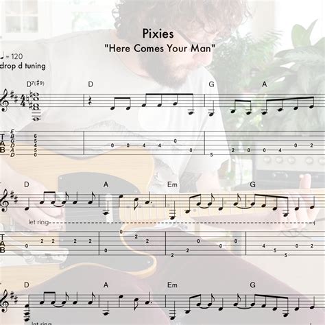 The Pixies "Here Comes Your Man" Guitar Arrangement & Tab - Eric Haugen Guitar