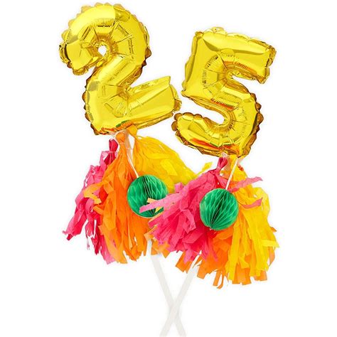 Gold Cake Topper Number Balloons, Number 25 Balloon (7.5 In) | Michaels