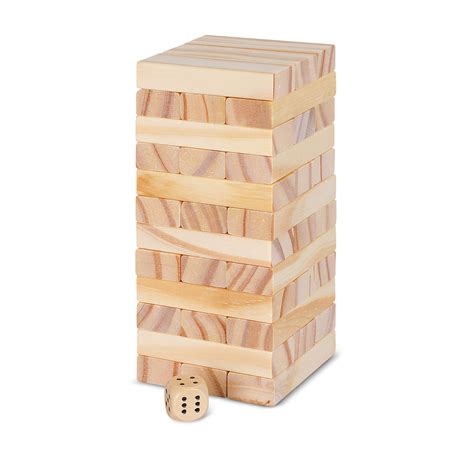 Wood Block Stacking Tower that Tumbles Down When you Play – 5.5 inches tall – Wood Expressions