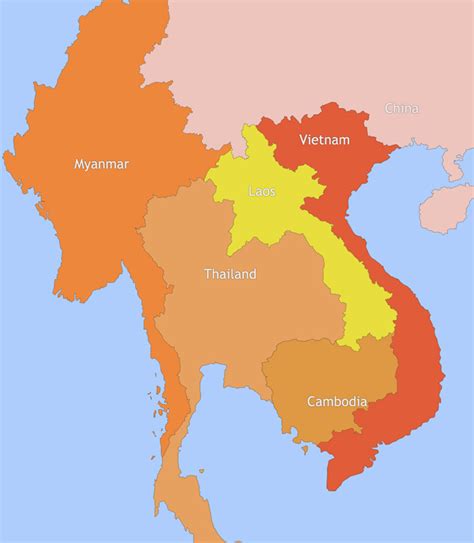 Cambodia and Laos Travel Maps