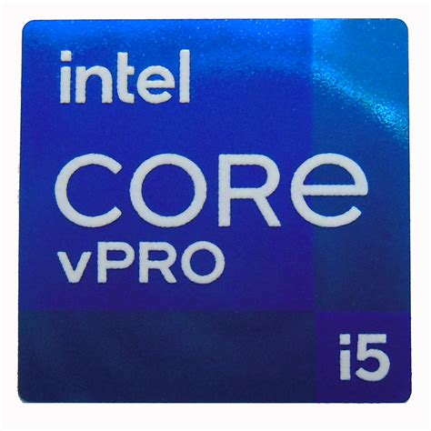 Original Intel Core i5 vPRO Sticker 18 x 18mm / 11/16″ x 11/16″ [1134 ...