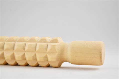 Textured Wooden Roller - Dough Animal Play Dough