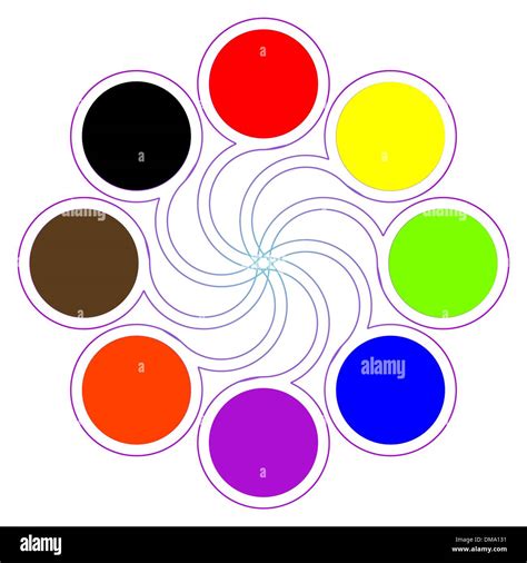 round color palette with eight basic colors Stock Vector Image & Art - Alamy