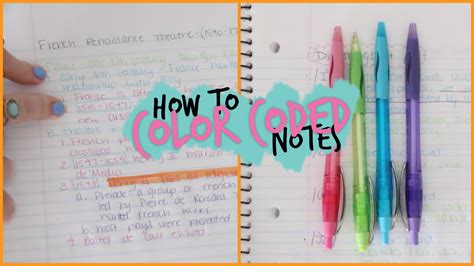 How To Take Awesome Color Coded Notes - YouTube